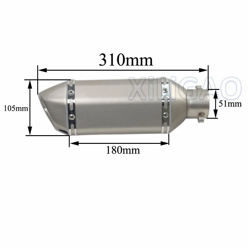 38-51 мм Универсальный мотоцикл глушитель трубы Escape GP Байк скутер подходят для большинства мотоциклы Slip-On AK074