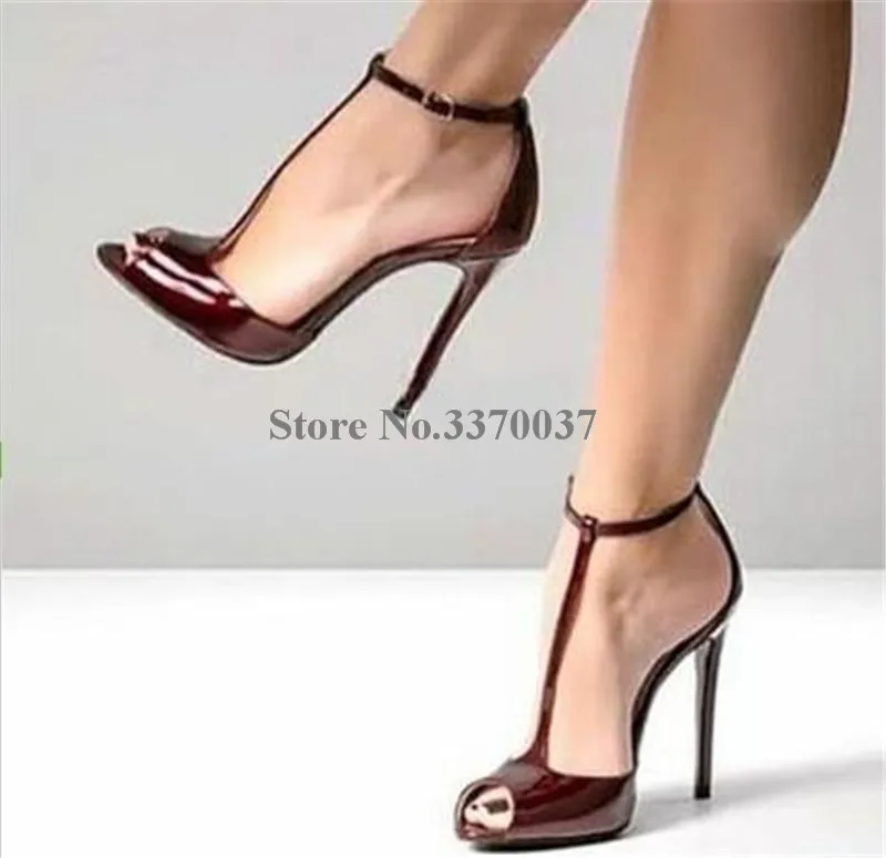 Newest Fashion Women Brand Design Peep Toe Leopard Patent Leather Stiletto Heel Pumps T-strap High Heels Formal Dress Shoes Newest Fashion Women Brand Design Peep Toe Leopard Patent Leather Stiletto Heel Pumps T-strap High Heels Formal Dress Shoes