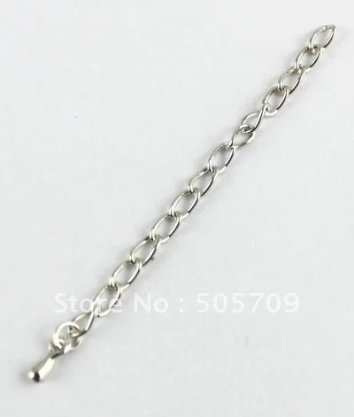 Цепочка удлинитель с покрытием из белого золота #100 7 см 20644 шт.|chain gold plated|white chainchain