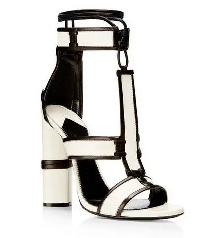 Patchwork Velvet Jeans Lady Chunky Heels Brand High Heels Sandals Open Toe Ankle Wrap Tie Up Woman Heeled Sandals Pumps shoes wo Patchwork Velvet Jeans Lady Chunky Heels Brand High Heels Sandals Open Toe Ankle Wrap Tie Up Woman Heeled Sandals Pumps shoes wo