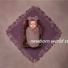 Фон для фотографирования новорожденных с изображением реквизит одеяло