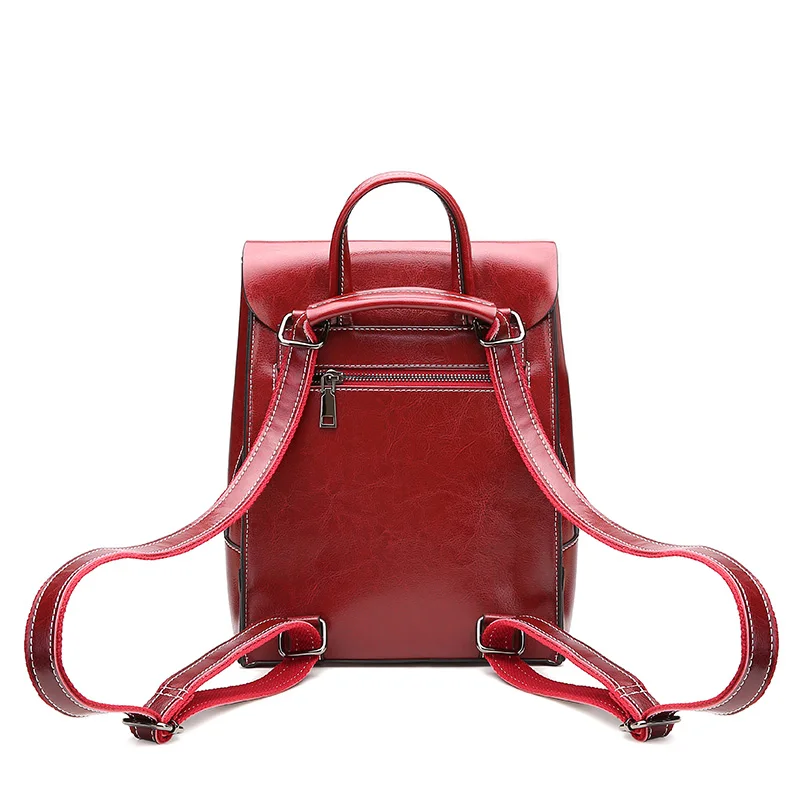 Grande brown E172 coffee Véritable À Doyutig Luxe Décontracté Femmes Réel Nouvelles Cuir 2019 En Marque Red Capacité Fille De Sac Dos black 4Tw1xS7