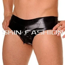 Мужские шорты с молнией спереди, латексные шорты