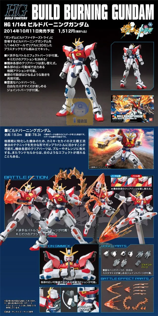 #18 Build Burning Gundam HG Fighters Try HGBF Model Kit Bandai Hobby