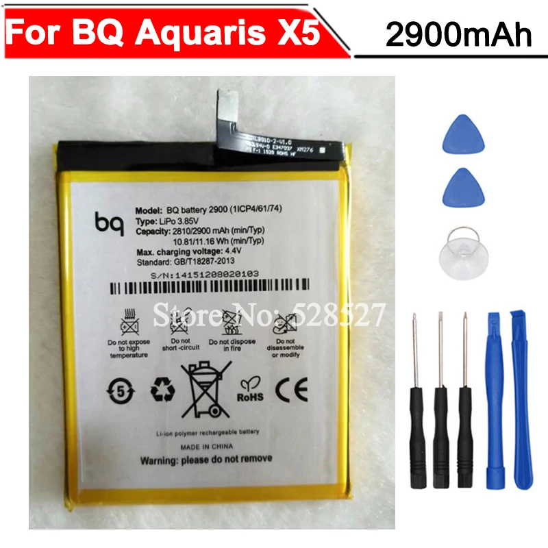 Аккумулятор для BQ Aquaris X5 2900 мАч Высококачественная батарея + Инструменты |
