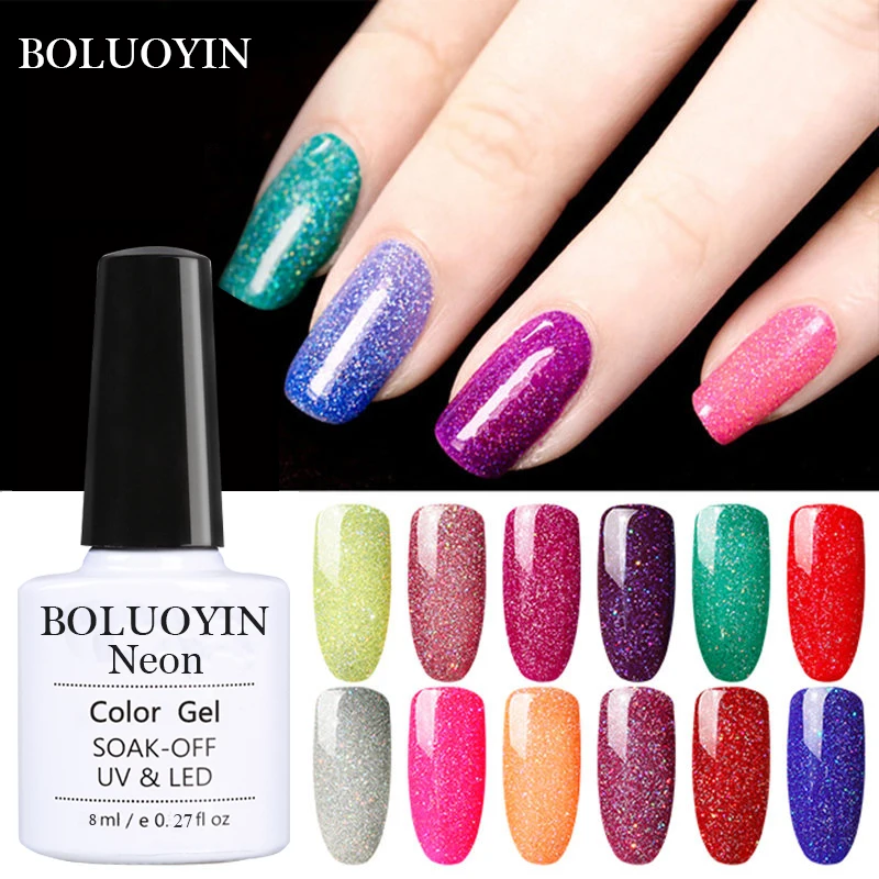 

New Rainbow Nail Gel Polish 8ML Vernis Semi Permanent Gel Nail Varnish Need UV&LED Lamp Soak off Nail Primer Nail Art Manicure