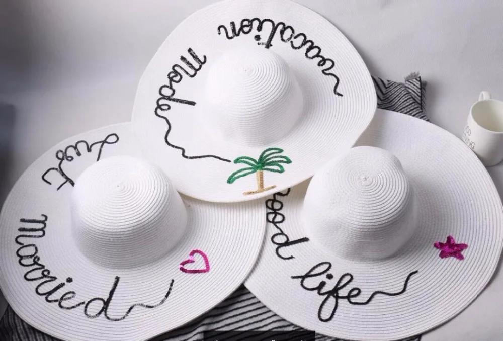 Шляпа женская Соломенная с надписью off duty|beach hat|fashion beach hatstraw hat |