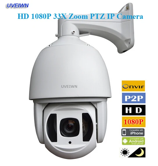 

UVEIWN 6 inch 2.0 megapixel resolution Weatherproof IP66 HD 1080P IP PTZ Dome Camera 33X Optical Zoom IP Camera