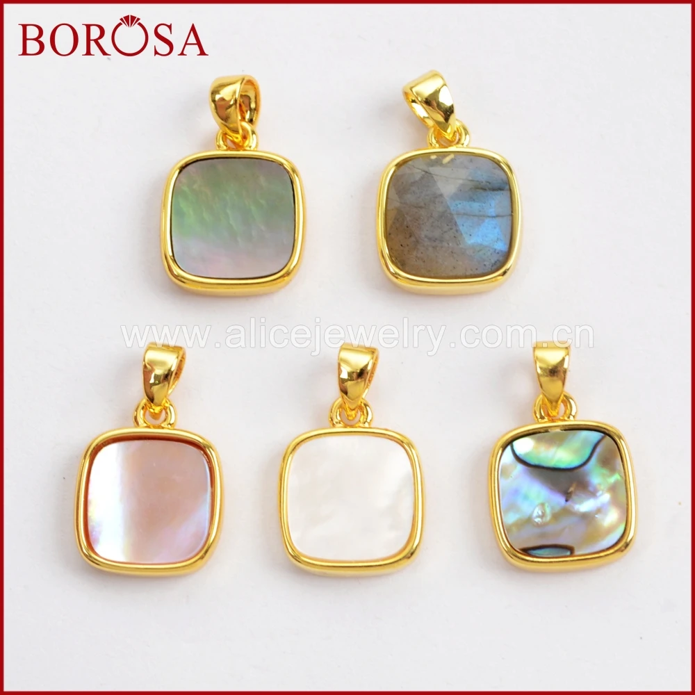 BOROSA 10 шт. квадратная многоцветная граненная друг за подвески с камнями