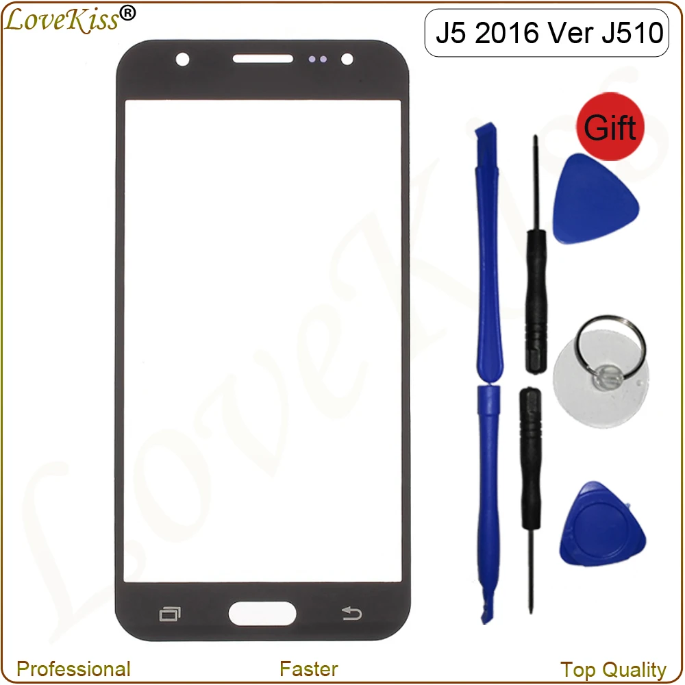 

J510F Tested Touch Panel Screen Lens For Samsung Galaxy J5 2016 J510 J510F J510G J510M Front Outer Glass Cover Replacement Tools