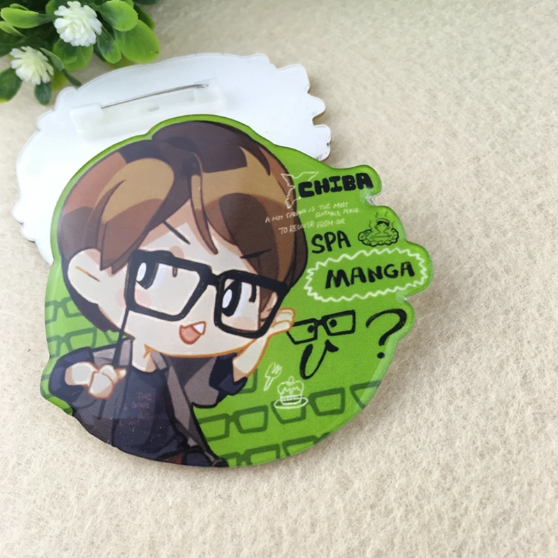 

12pcs tag personalized custom logo Any Shape round button badge holder with epoxy face safety pin badge