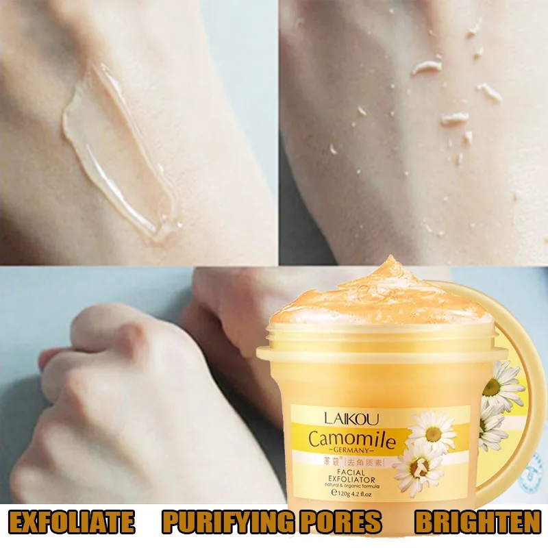 

LAIKOU Chamomile Exfoliating Massage Cream Remove Dead Skin Mask skin Care Peeling Exfoliating Socks Whitening Beauty Cream