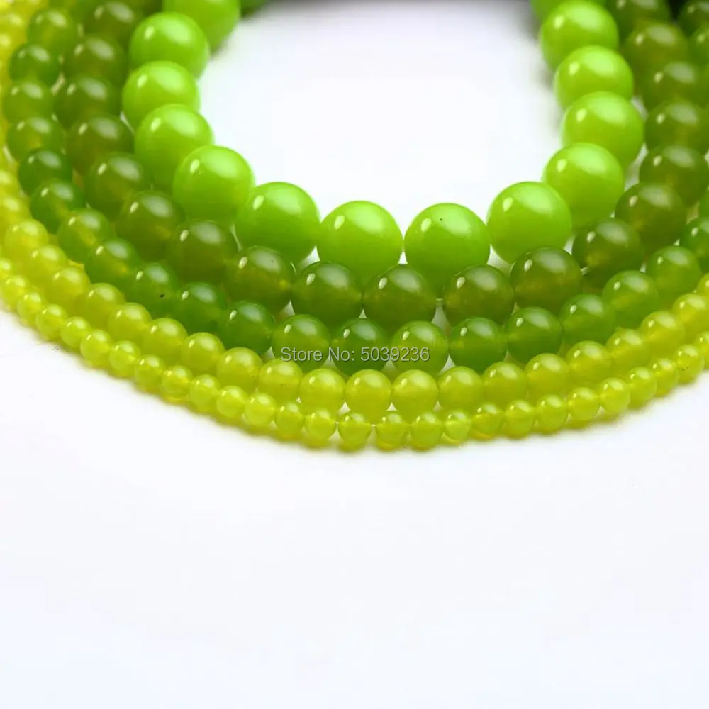 

Wholesale Green Jades Beads Natural Stone Loose Beads 4 6 8 10 12mm DIY Bracelet Jewelry Making Accessories