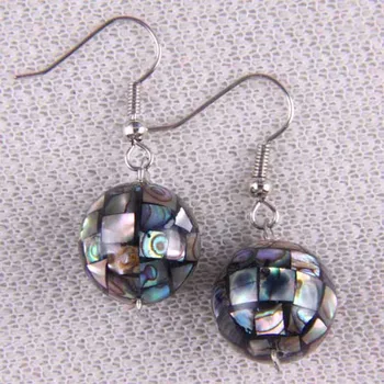 

New Zealand Abalone Shell Ball Earrings Jewelry For Woman Gift T025