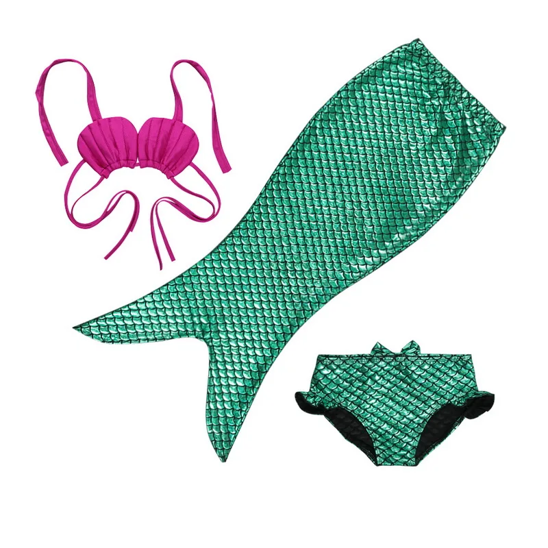 

BAOHULU Little Mermaid Tails For Swimming Costumes Mermaids Tail Cosplay Girls Swimsuit Kids Children Swimming Bikini suit