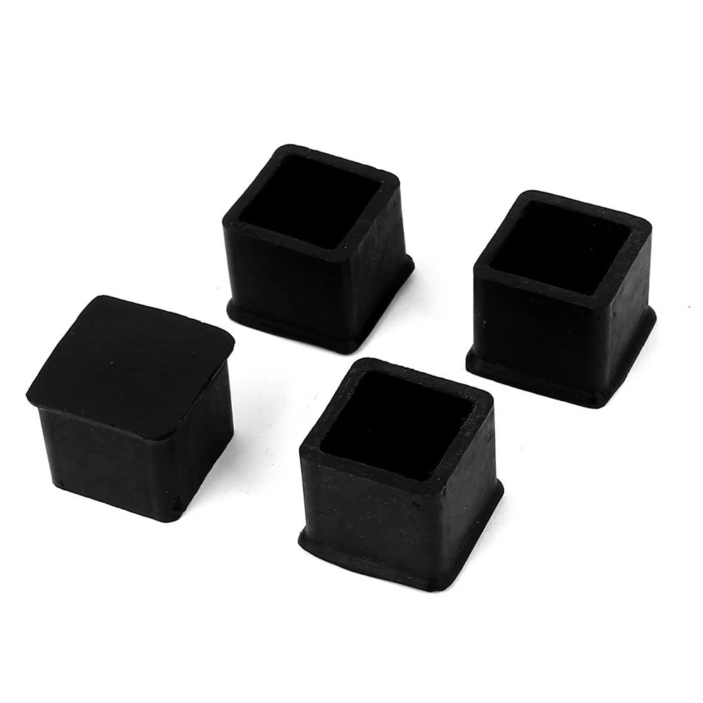 Hot 4Pcs 25X25Mm Square Floor Protector Table Chair Foot Leg End Tip Pad huismerk kopen in de aanbieding