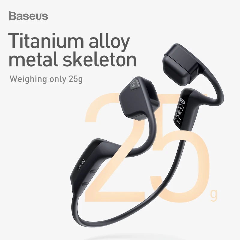 Baseus BC10 Bluetooth наушники с костной проводимостью 5,0 Беспроводные наушники с микрофоном гарнитура для спорта на открытом воздухе для iPhone Xiaomi