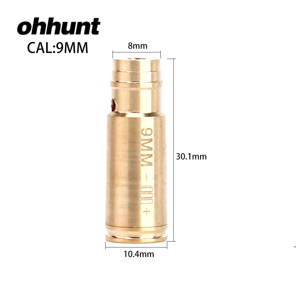 Ohhunt Red Dot Laser Brass Boresight CAL. 9 мм картридж отверстие наводчик для прицела оружия