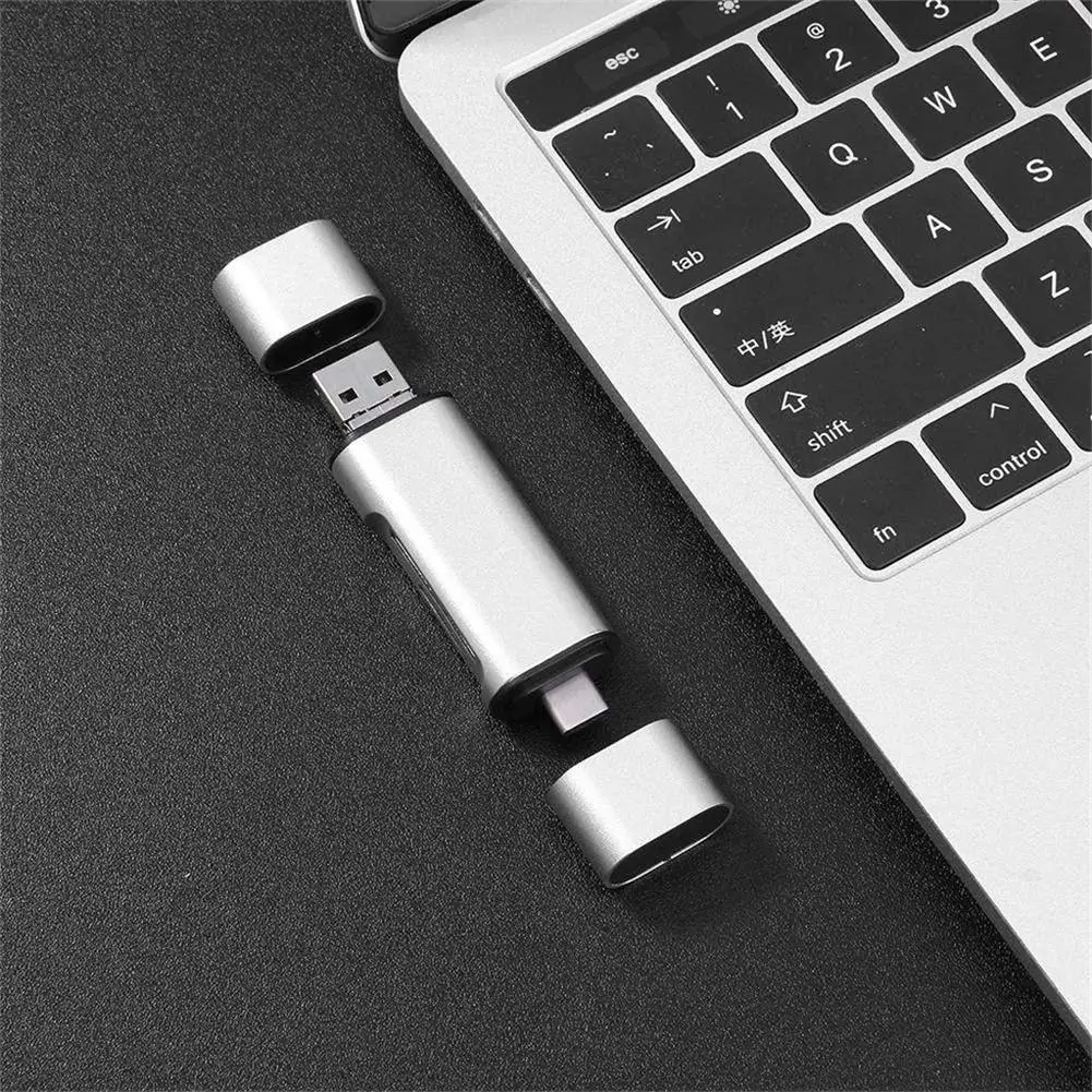 

5-in-1 Type C OTG Card Reader With USB Female Interface For PC USB 2.0 Read TF Memory Card Reader Adapter