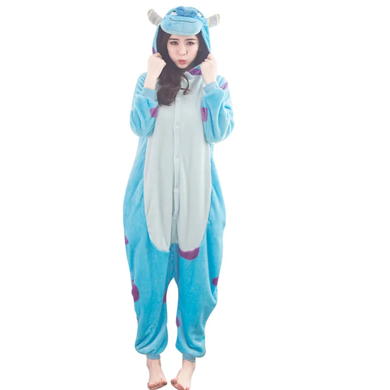 Cute Monster Sullivan Kigurumi Pajamas For Women Onesie Pyjamas Sully Cow All In One For Cosplay Adult Sleepwear Halloween