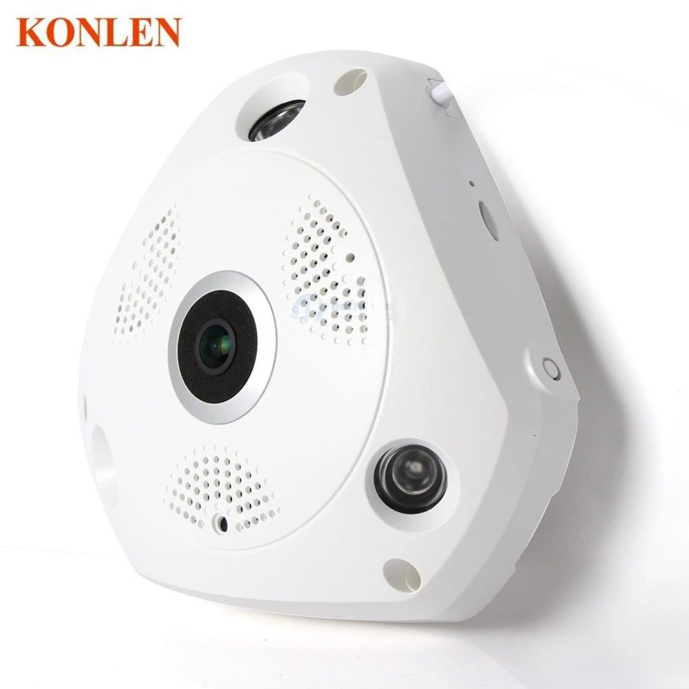 360 камера IP 3MP рыбий глаз панорамная 1080 P wifi наблюдения с наклоном и зумом 3D VR видео
