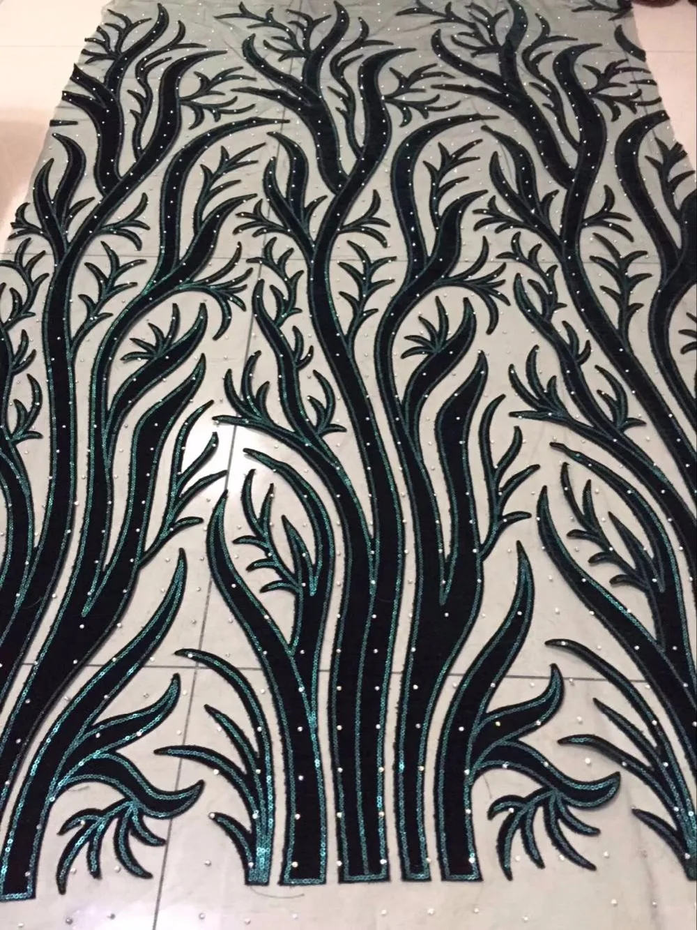 

African Style French Laces Mix Velvet Lace Embroidery Net Dress Materials Tulle with Velvet Lace For Bridal With Stones 30
