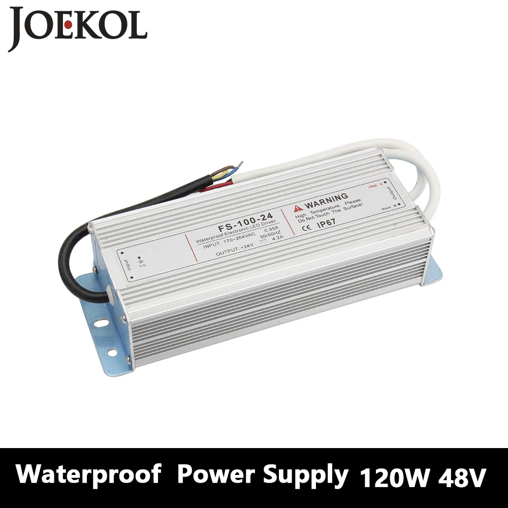 

Led Driver Transformer Waterproof Switching Power Supply Adapter,,AC170-260V To DC48V 120W Waterproof Outdoor IP67 Led Strip