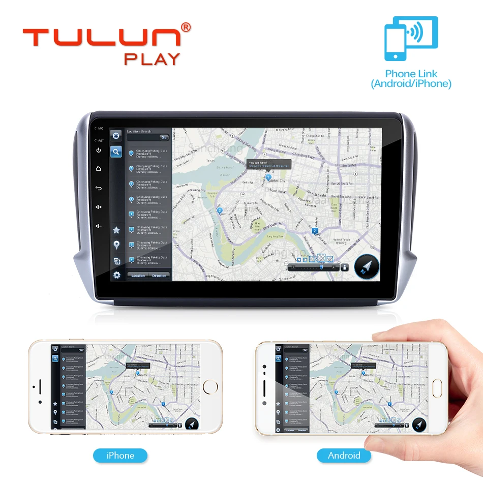 Perfect 10.1" Android 8.1 Car Multimedia Player GPS for Peugeot 2008 208 2013 2014-2016 radio stereo navigation Peugeot10TKF22L 4