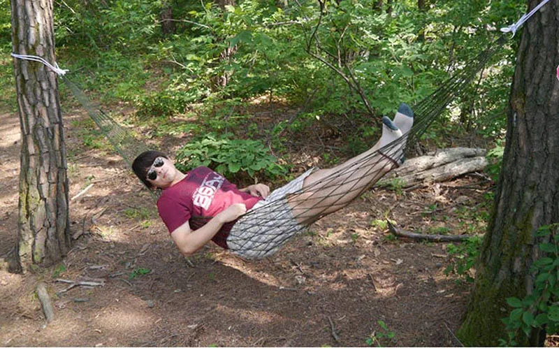 Hammock Swing Portable Hanging Mesh Sleeping Bed Net Hamaca Garden Outdoor Camping Travel Climbing Furniture Picnic Terrace (2)