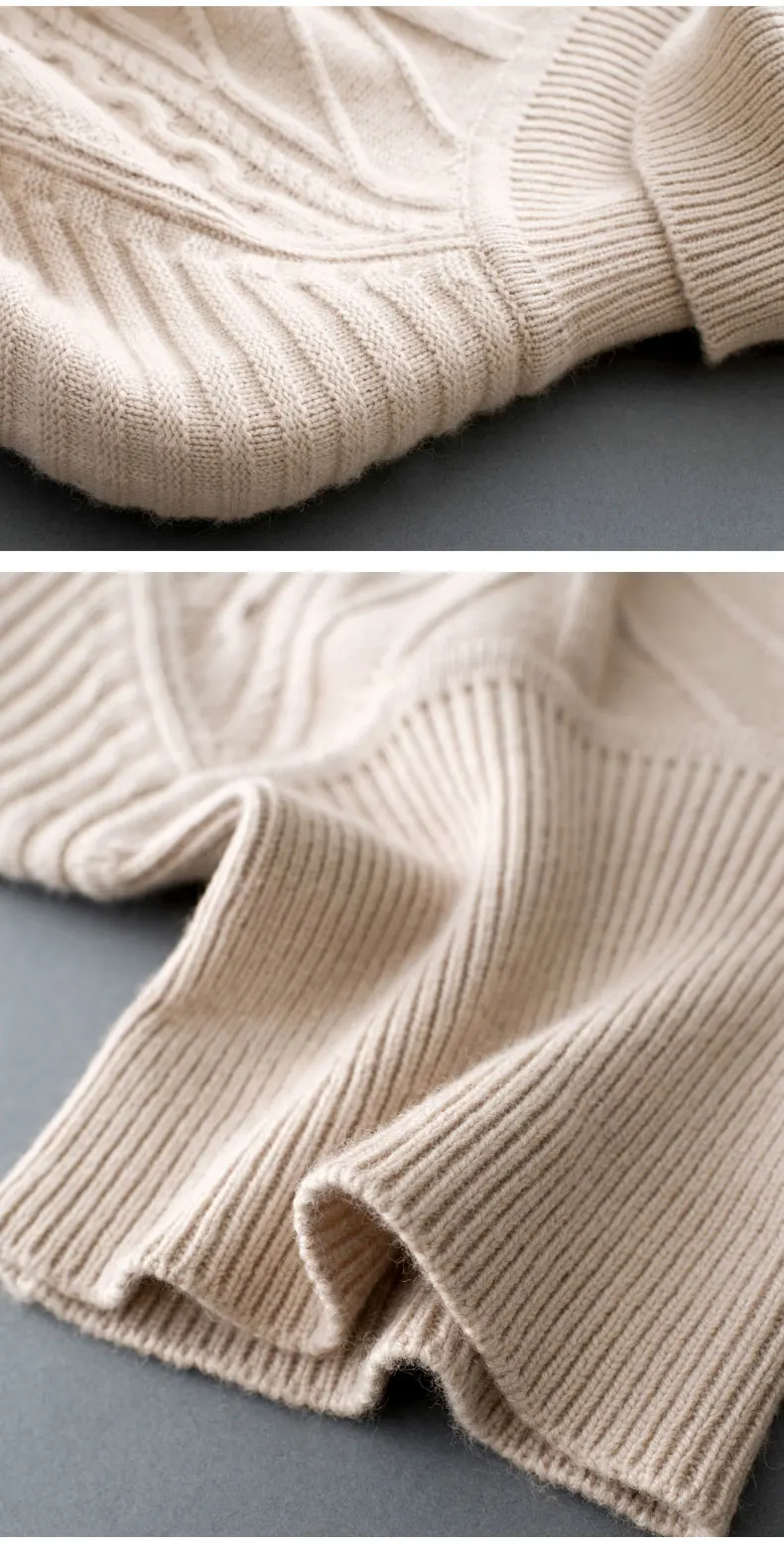 Women Sweaters Cashmere and Wool Knitting Pullovers Winter New Arrival Thick Turtleneck Jumpers Woman Woolen Standard Cloth