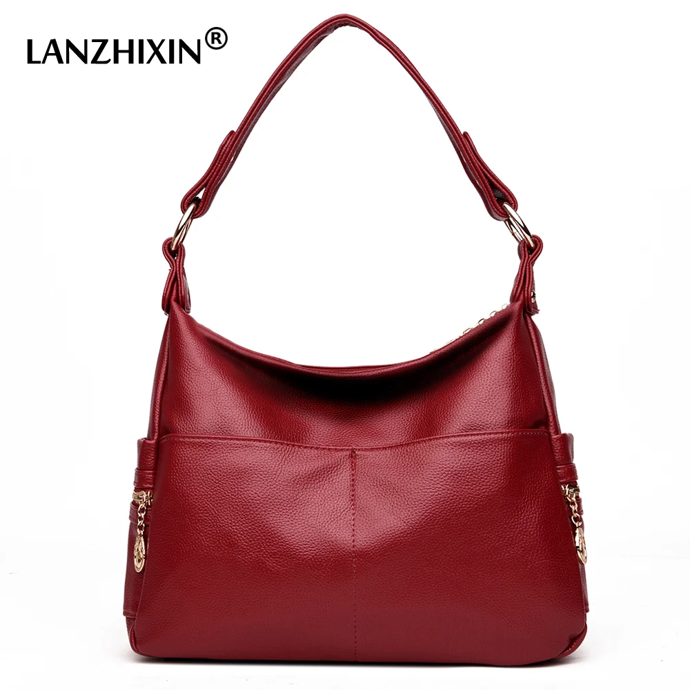 Lanzhixin نساء حقائب جلدية حقائب النساء رسول مصمم حقيبة المرأة المراهنات حقيبة crossbody الأعلى مقبض حقائب خمر 990