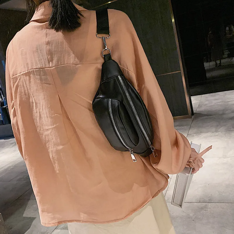 Annmouler, брендовая поясная сумка для женщин, 4 цвета, на цепочке, нагрудная сумка, одноцветная, поясная сумка, регулируемая, для телефона, сумка на пояс, поясная сумка