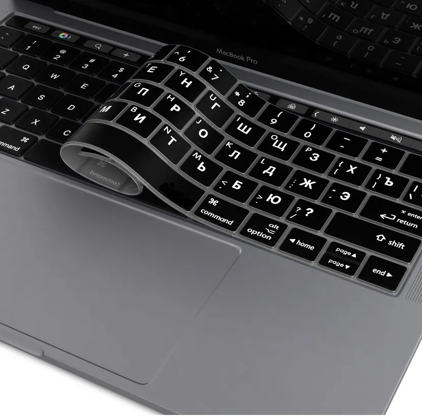 Русская версия английской клавиатуры силиконовый чехол для MacBook Pro 13 15 дюймов
