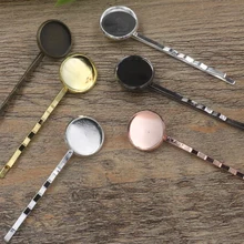 100 шт античная бронза/золото/серебро/черный заколки для волос заколки с кабошоном 10 мм, 12 мм, 14 мм поднос, ювелирные аксессуары