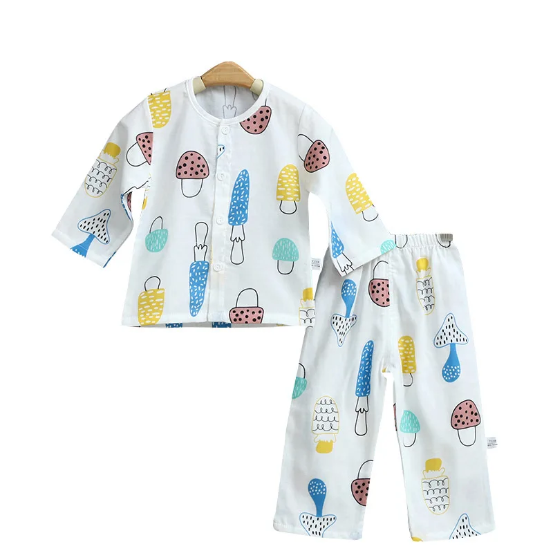 

Summer Style 100% Muslin Organic Cotton Newborn Infant Baby Clothes Set Girl's Bodysuit +Pants Baby Girl Clothes