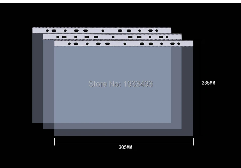 50 листов 8.5x11/A4 Сильный прозрачный поли-перфорированные карманы x 50 рукава, 11 отверстий, pp мешок для кольцо связующего/папки