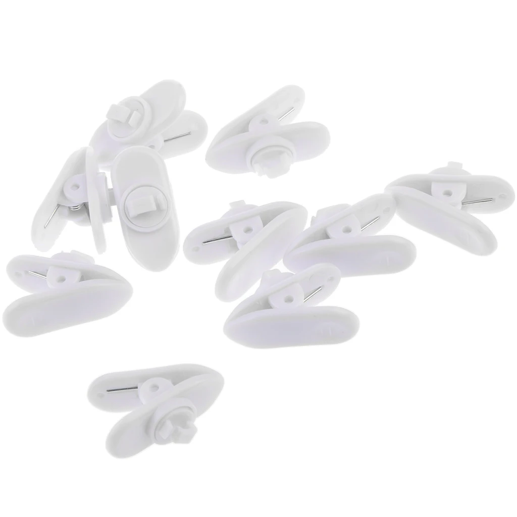 10 Pieces Headphone Headset Lavalier Mic Tidy Cable Wire Lapel Clip Bracket