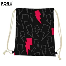 FORUDESIGNS мешки с Кулиской для мужчин и женщин молния Печать школьный рюкзак легкий ремень хозяйственные сумки Softback Mochilas