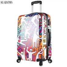 KLQDZMS 20/24 дюймов модный чемодан для путешествий чемодан ABS+ PC бленда для объектива в катящийся багаж чемодан на колесиках сумки колесиках чемодан для мужчин и женщин