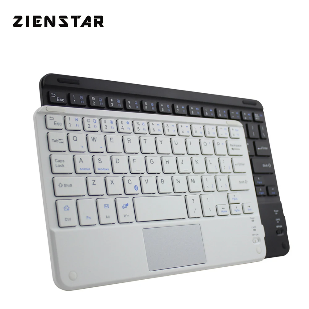 Zienstar 7inch Universal Wireless Bluetooth Keyboard with Touchpad For