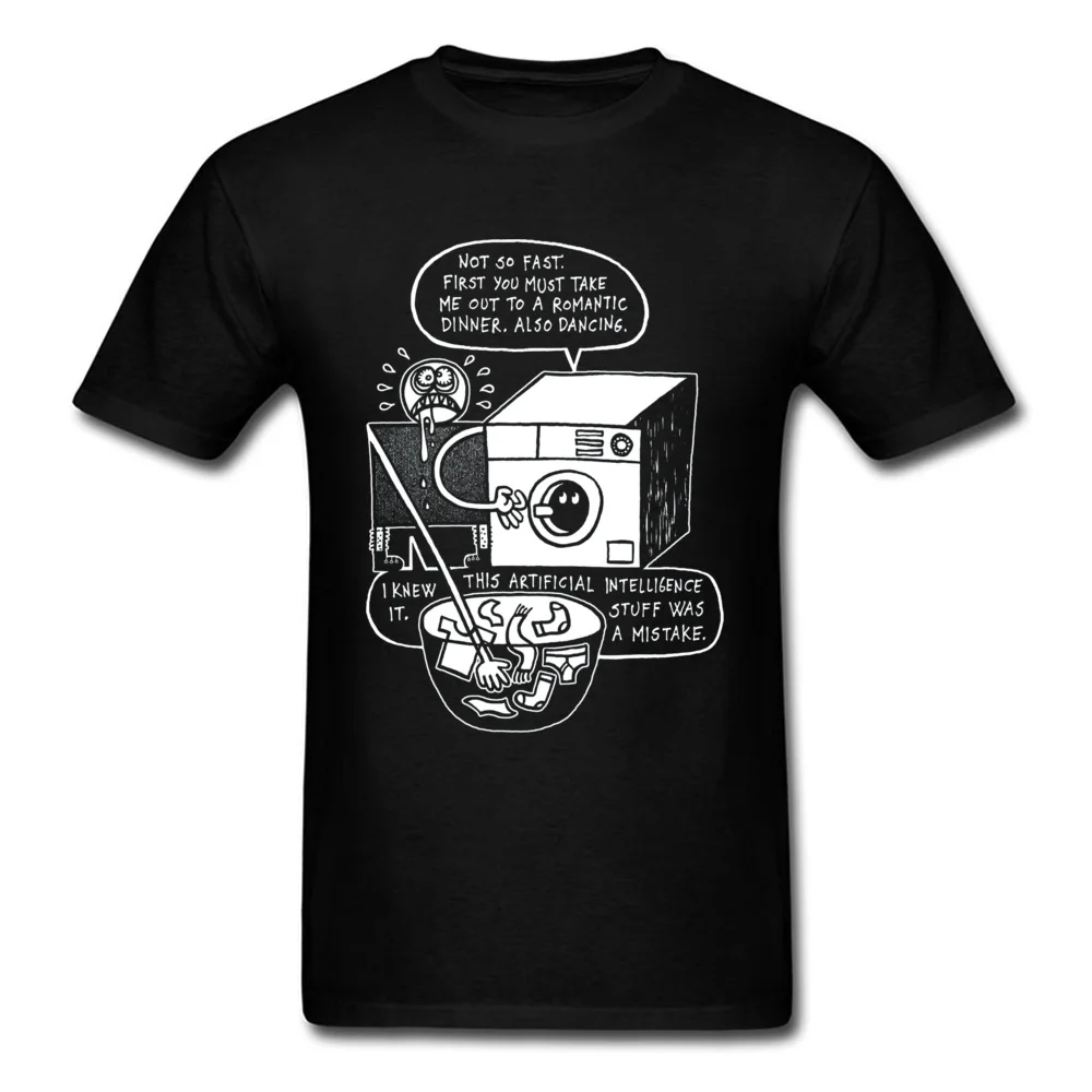 

Rise of Machine T Shirt Cotton Men T-shirts Comics Clothing Classic Black White Design Mens Tshirt Elegant Geek Programmer Tops