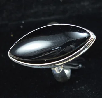 

Lovegem Genuine Black Onyx Ring 925 Sterling Silver, Size : 7.25 , AR3873