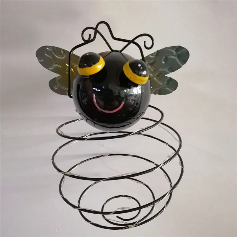 LED Garden Lights Solar Night Lights Artistical Bee Shape Solar-Powered Lawn Lamp Waterproof Solar Light 40JUN280