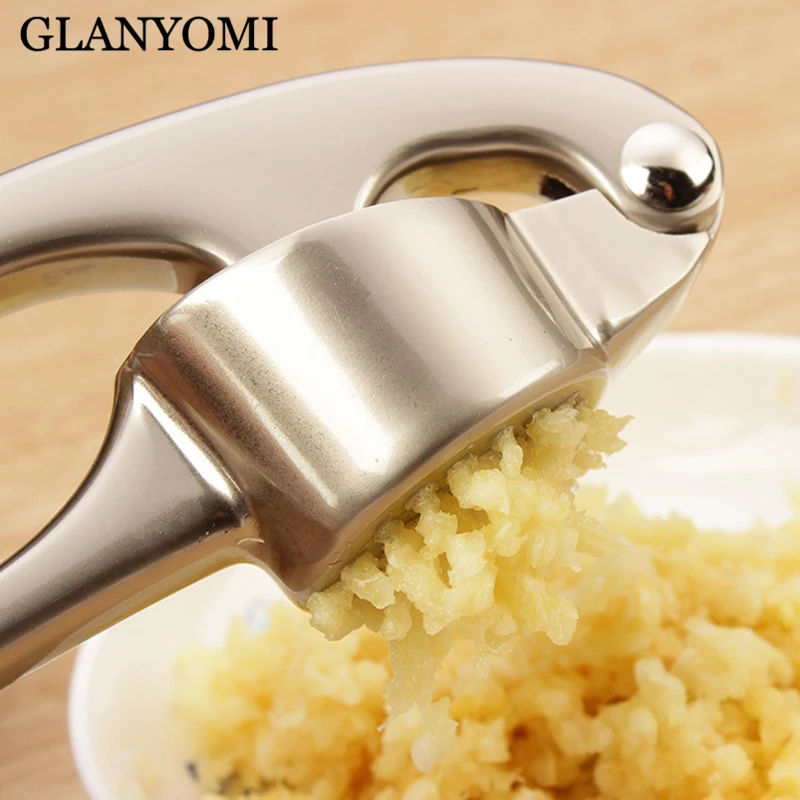 Professional Garlic Press Heavy Duty Zinc Alloy Crusher Slicer Mincer Squeezer