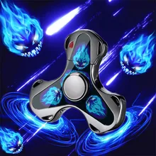 Пальчиковая игрушка Пальчиковый Гиро фиджет Спиннер зарядка USB Зажигалка освещение трехлистный гироскоп подарок декомпрессия антистрессовая игрушка