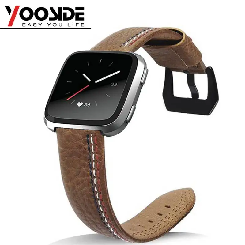 

Handcraft Leather Quick Release Watch Strap Band for Fitbit Versa Smart Watch Wrist band Replacement Band