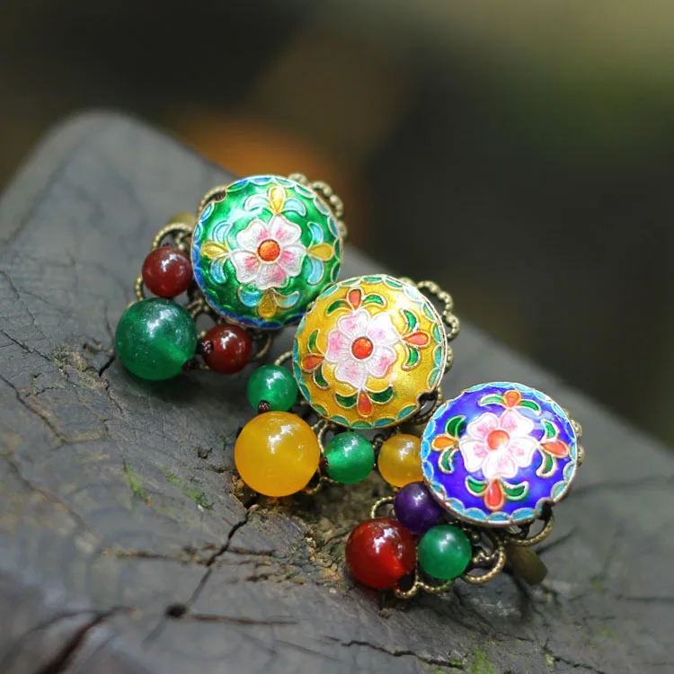 new Chinese agagte jewelry crystal ring,fashion vintage ring,enamel