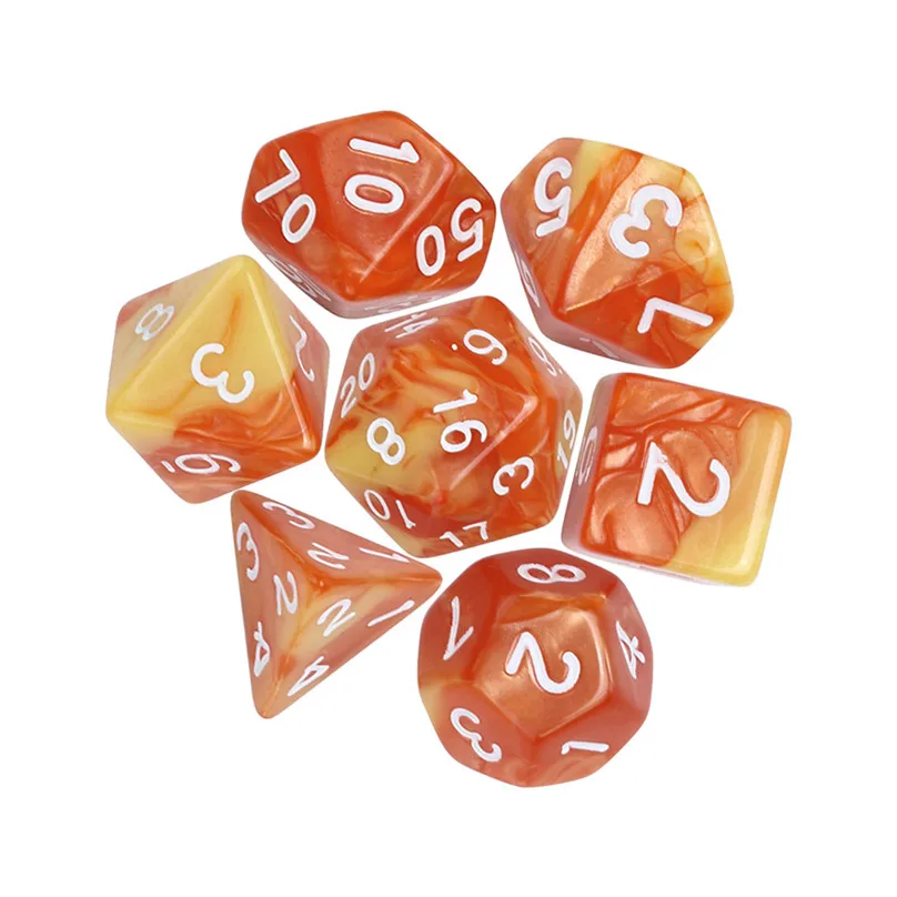 42pcsSet Digital dice Game Dungeons & Dragons Polyhedral D4-D20 Multi Sided Acrylic Dice hot sale#4d12 (3)