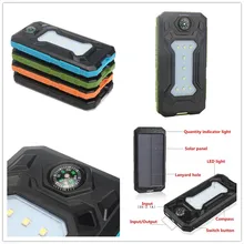 500000mAh солнечный банк силы двойной USB Солнечное зарядное устройство Внешняя батарея Портативное зарядное устройство Чехлы для смартфона