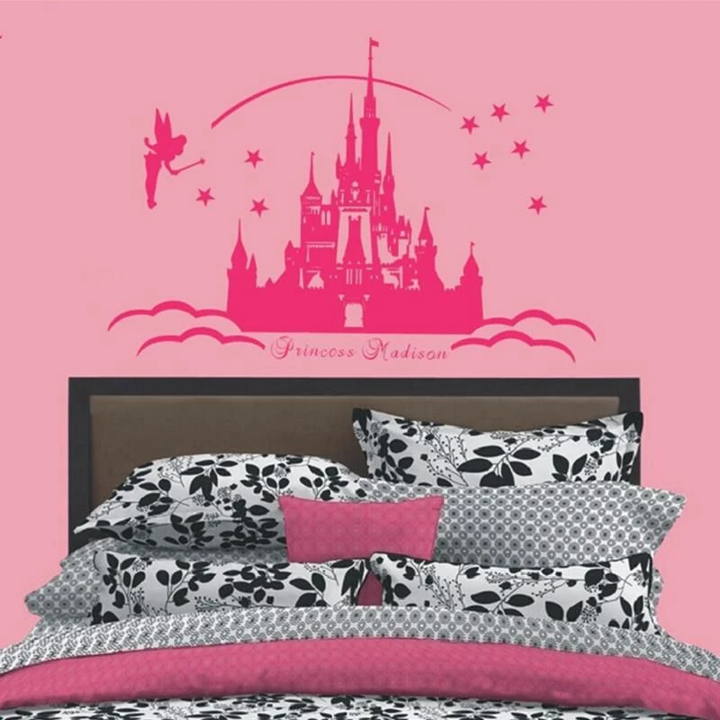 Château de Princesse Disney Autocollant Mural Personnalisé pour ENFANTS Chambre Château de Princesse Disney Autocollant Mural Personnalisé pour ENFANTS Chambre